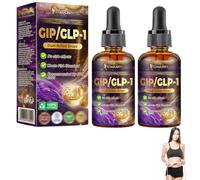 CrazyLeaf GIP/GLP-1Dual-Action Health Boost Drops, Advanced GLP-1 Drop, CrazyLeaf GIP Drops, Plant Extract Concentrate 30ml (2 Bottle)