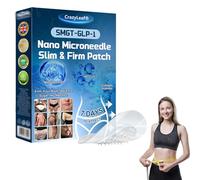 CrazyLeaf SMGT-GLP-1 Nano Microneedle Patch, Professional Nano Micro Needle Patches, Gentle Skin-Friendly Material, Natural CrazyLeaf GLP1 Patch Suitable for Everyone (1 Box)