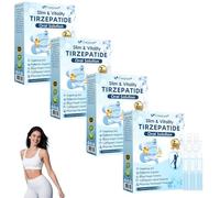 CrazyLeafe Slim & Vitality Tirzepatide Oral Solution,Professional Tirzepatide Drops, Natural CrazyLeafe Slim & Vitality Oral Solution,Peptide Complex Serum for Men & Women (4 Box)