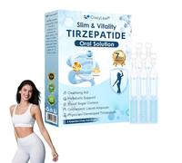 CrazyLeafe Slim & Vitality Tirzepatide Oral Solution,Professional Tirzepatide Drops, Natural CrazyLeafe Slim & Vitality Oral Solution,Peptide Complex Serum for Men & Women (1 Box)