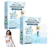CrazyLeafe Slim & Vitality Tirzepatide Oral Solution,Professional Tirzepatide Drops, Natural CrazyLeafe Slim & Vitality Oral Solution,Peptide Complex Serum for Men & Women (2 Box)