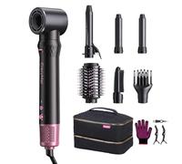 CrazyMar - Air Styling and Drying System, Powerful Hair Dryer Brush and Multistyling with Automatic Curlers, Curling Iron, Palette Brush, Oval Brush, Diffuser with