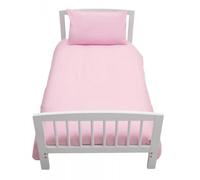 crazypriceuk 2 Piece Bedding Set Pillowcase+Duvet Cover for Baby Toddler to fit Cot/Cot Bed (90 x 120cm, Light pink)