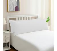 crazypriceuk Pair of Super King Size 3ft Pillowcases - 180 & 200 TC Cotton Percale - Plain, Soft & Durable Bedding Easy Care (White, 200TC)