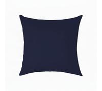 crazypriceuk Polycotton Euro Sham Cushion Cover - Soft Plain Large Pillowcase for Sofa, Bed & Stylish Home Decor (Navy Blue - 26x26 Inch)