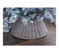 Crazyshop New Large Wicker Tree Skirt 65cm - Ash Christmas Tree Skirt