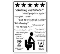 CrazySign Funny Bathroom Poop Here Sign Bathroom Wall Decor 8 x 12 Inch - Good Humor For Bathroom User (208)