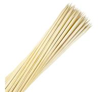 CrazyTerra Bamboo S'mores Sticks (50 Pcs), 16" Extra Long, 5mm Heavy Duty, Natural