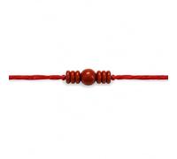 CRAZYTOOSHOP Natural Gemstone Rakhi Bracelet for Brother, Handmade Crystal Stone Rakhi with Sacred Thread, Traditional Raksha Bandhan Festival Gift, One Size, Rakhi, no gemstone