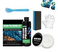 Crazyview Epoxy Resin Polishing Kit, Resin Polishing Compound, Scratching Set, High-Gloss Finishes for Epoxy Artwork, Glass, Plastic, Metal, Stone
