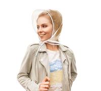 CRAZZYVALUE 3pk Rain Clear Bonnets Waterproof Plastic Rain Hats for Women Ladies Hat Durable and Light Hood Protect Rain Hairstyle, Rainproof, Durable and Light, Scarf