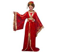 CRB Fashion Womens Ladies Stunning Asian Oriental Chinese Dynasty Ming Qin Han Xia Dress Costume with Head Accessories (Red)