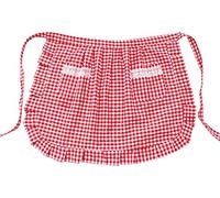 CRB Fashion Womens Waist Pocket Half Bistro Kitchen Cooking Apron, Red, One size