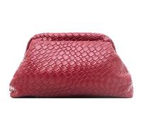 Crbeqabe Women's Woven Evening Bag Vegan Leather Clutch Purse Dumpling Ruched Bag Party Wedding Elegant Handbags, Burgundy, One Size