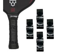 CRBN Drytec™ Overgrips - Pickleball Paddle Grip Tape - Absorbs Shock & Moisture - 4-Pack, Black