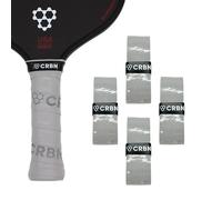 CRBN Drytec™ Overgrips - Pickleball Paddle Grip Tape - Absorbs Shock & Moisture - 4-Pack, Grey