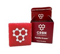 CRBN Pickleball Paddle Eraser, Best Carbon Fiber Pickle Ball Racket Cleaner, Fast & Easy Rubber Bar to Remove Ball Residue, Dirt, & Minor Scrapes/Scratches - Patent Pending