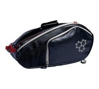 CRBN Pickleball - Pro Team Tour Pickleball Paddle Bag with Built-in Zip-Off Sling Bag - Padded Side Pockets for 6 Paddles, Shoes & More (Black)