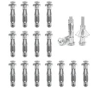 CRCFSUK 20Pcs M6x52mm Hollow Wall Anchors Metal Plasterboard Fixings, Heavy Duty Hollow Wall Fixings for Drywall, Tiles & Partition - Ideal for Fixing Shelves, Curtain Rails, Light Fittings