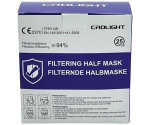 CRD Light CRDFFP2 Dust Mask 25 pieces FFP2 5-Layer 94% Filtration ...