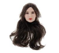 CRDARAAV 1/6 Scale Female Figure Head Sculpt Beauty Charming Girl Doll Head Brown