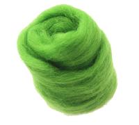 CRDARAAV 10g Handmade Wool Top Fibre Roving For Needle Felting Materials Green