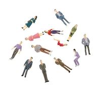 CRDARAAV 13pcs Model Trains 1:50 Painted Figures O SCALE People Standing Seated