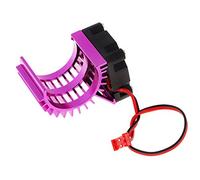 CRDARAAV 24-28mm Brushless Motor Heat Sink with Cooling Fan for RC Model Car Purple