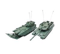 CRDARAAV 2x 1:72 Tank Chariot Model Craft Puzzle for Gift Party Favors Tabletop Decor