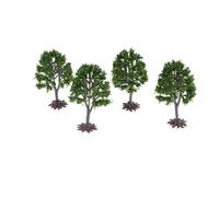 CRDARAAV 4 Pcs Tree Model Layout Diorama Architecture Landscape Sand Table DIY Green