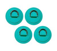 CRDARAAV 4Pcs D Rings Patch Stainless Steel Cord Buckles for Boat Paddle Board Dinghy Green