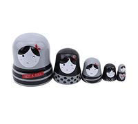 CRDARAAV 5 Pieces Wooden Russian Nesting Babushka Matryoshka Dolls Hand Painted Craft