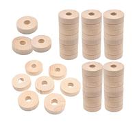 CRDARAAV 50x Wooden Wheels Circle with Hole DIY Project Embellishment Kids Gift