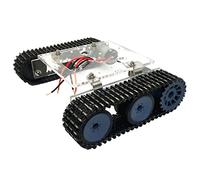 CRDARAAV Acrylic 33GB520 Motor DC9-12V Tank Car Chassis Track Crawler Kit DIY Robot