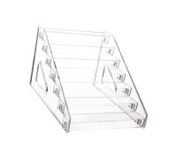 CRDARAAV Acrylic Display Riser Display Rack Clear Holder for Badges Mini Dolls Medals 7 Tier