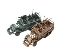 CRDARAAV Armored Vehicle Toys Assembled Playset Restored Details 2 Pcs 1:72 for M3A1