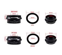 CRDARAAV Bike Bottom Bracket Shaft BB30/PF30 24mm Axis BB Bearing Press Fit Converter PF30R Black 24mm Type PF30R