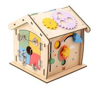 CRDARAAV Busy Board Wooden House Toy Early Education Kids