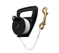 CRDARAAV Dive Reel 150ft Line Clip Kayak Anchor for SMB Wreck Scuba Diving Black