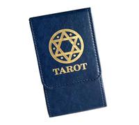 CRDARAAV Durable Tarot Card Storage Box With Fine Stitching And Non-Deforming Impact-resistant PU Tarot Card Storage Case PU Made blue
