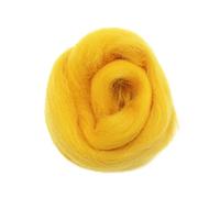 CRDARAAV Handmade 10g Wool Roving Fibre For Needle Felting Materials Yellow