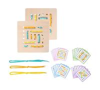 CRDARAAV Lacing Shapes Pattern Threading Rope Game for Age 3~6 Children Birthday Gift