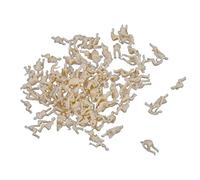 CRDARAAV New Model Train Unpainted Seated People Passangers Figures 1:87 Scale 1.5CM skin color 1:100