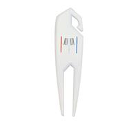 CRDARAAV Zinc Alloy Golf Divot Fork Alignment Tool Double for Training Club Practice White