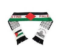 CRDWN Palestine Flag Scarf,Palestine Flag Silk Neck Scarf with map of Palestine,5.51 * 53.14 inches