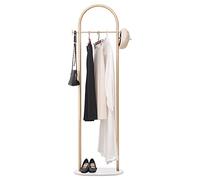 Cre Cra Gold Clothing Rack - Marble Base Metal Modern Coat Hanger Rack for Bedroom, Heavy Duty Stand for Bag, Hat, Scarf, Jacket