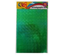 Cre8 A4 Holographic Card, Pack of 10 Sheets, Includes 5 Colours