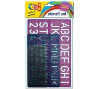 Cre8 - Plastic Stencil Set, 3 Piece Assorted Sizes Letters Numbers, Perfect Writing/Signs