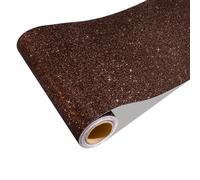 CRE8TIVE Brown Glitter Wallpaper Border Self Adhesive Wallpaper Sparkle Glitter Wallpaper Brown Contact Paper Self Adhesive Waterproof Bathroom Wallpaper for Living Room Cabinet Cupboard 20cm x 200cm