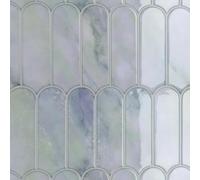 CRE8TIVE Long Fish Scale Wall Tiles 16PCS Light Purple Peel and Stick Wall Tiles Marble Effect Stick on Tile Kitchen Waterproof Splashback for Kitchen Bathroom 3D Tile Fireplace 30.5cm x 30.5cm